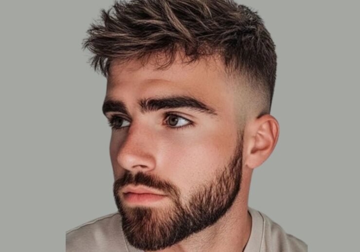 Textured crop haircut with low fade - trending men’s style UAE 2025