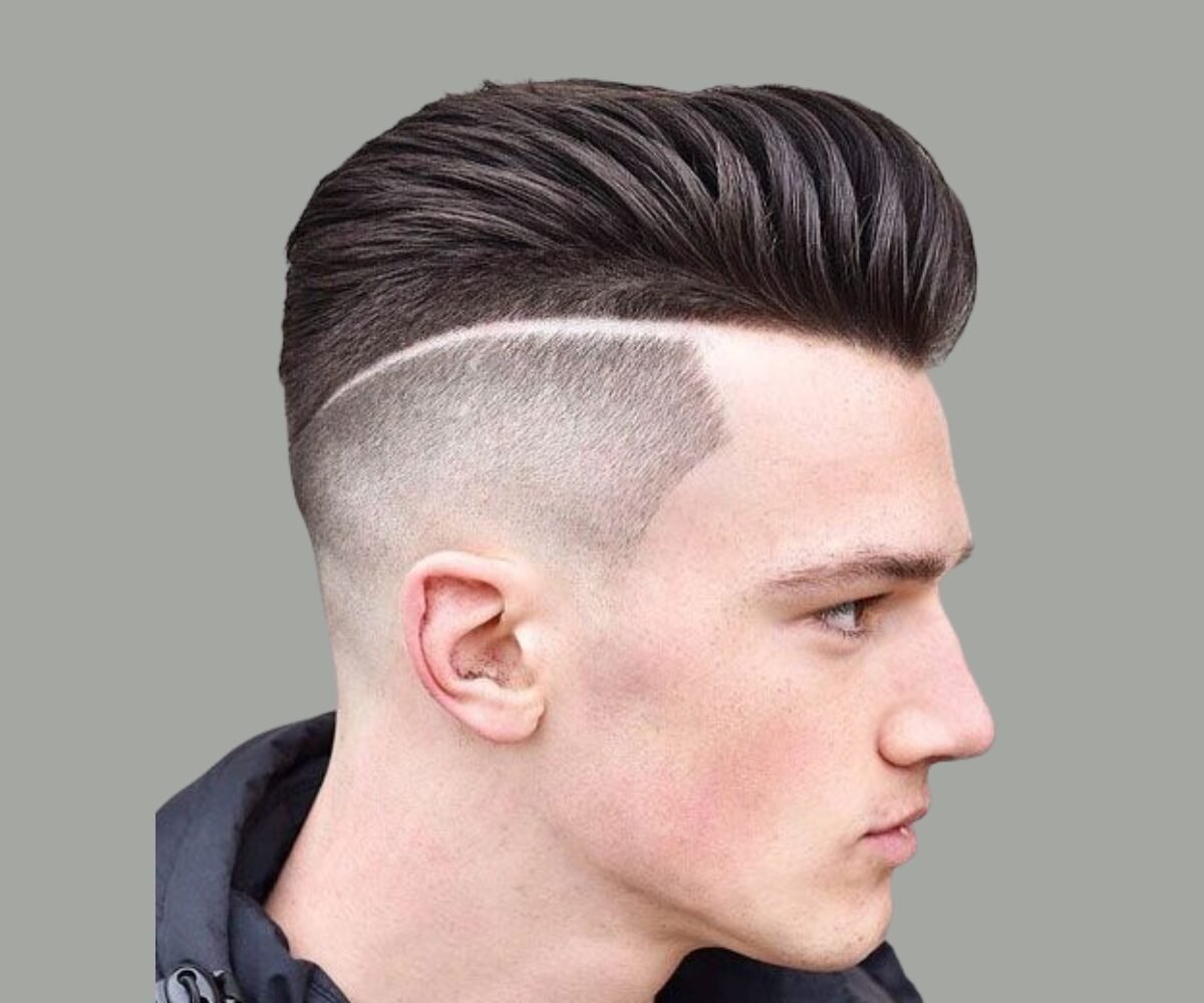 Pompadour haircut with high fade - classic meets trendy in UAE